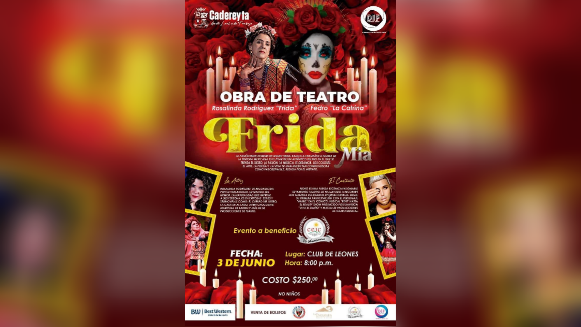 El Gobierno de Cadereyta te invita a la Obra de Teatro “Frida Mía” –  Periódico La Última Palabra
